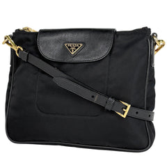 プラダ ロゴプレート ショルダーバッグ ナイロン レディース ブランドバッグ・小物 【中古】brbag