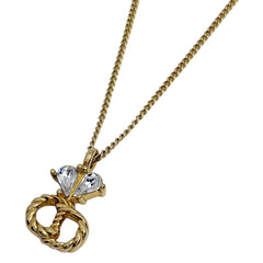 クリスチャンディオール ネックレス GP ラインストーン レディース ブランドアクセサリー 【中古】bracc