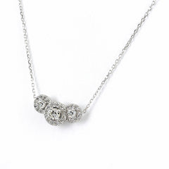 メレダイヤ デザインネックレス ネックレス Pt950 Pt850 ダイヤモンド レディース ノンブランドジュエリー 【中古】nbjwl