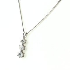 メレダイヤ デザインネックレス ネックレス Pt850 ダイヤモンド レディース ノンブランドジュエリー 【中古】nbjwl