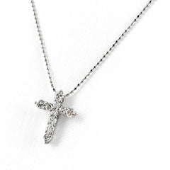 クロスモチーフ デザインネックレス ネックレス Pt900 Pt850 ダイヤモンド レディース ノンブランドジュエリー 【中古】nbjwl