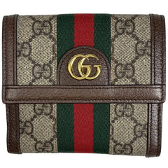 グッチ オフィディア GG 二つ折り 財布 GGスプリーム 523173 レディース ブランドバッグ・小物 【中古】brbag