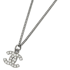 シャネル ココマーク ラインストーン ネックレス シルバーメッキ レディース ブランドアクセサリー 【中古】bracc
