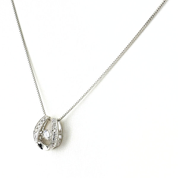 ダイヤモンド デザインネックレス ネックレス K18 WG ダイヤモンド