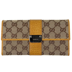 グッチ GG柄 二つ折り 長財布 GGキャンバス 233028 レディース ブランドバッグ・小物 【中古】brbag