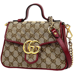 グッチ GGマーモント ハンドバッグ GGキャンバス 583571 レディース ブランドバッグ・小物 【中古】brbag