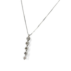 メレダイヤ ネックレス Pt850 ダイヤモンド レディース ノンブランドジュエリー 【中古】nbjwl