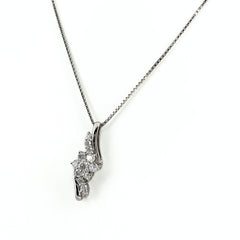 フラワーモチーフ デザインネックレス ネックレス Pt900 Pt850 ダイヤモンド レディース ノンブランドジュエリー 【中古】nbjwl