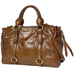 ミュウ ミュウ ロゴ ハンドバッグ レザー RN0893 レディース ブランドバッグ・小物 【中古】brbag