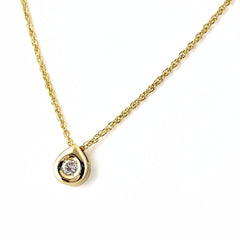 ダイヤモンド デザインネックレス ネックレス K18 ダイヤモンド レディース ノンブランドジュエリー 【中古】nbjwl
