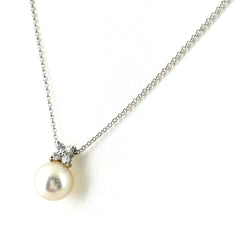 タサキ パール ネックレス ネックレス K18 WG ダイヤモンド レディース ブランドジュエリー 【中古】brjwl