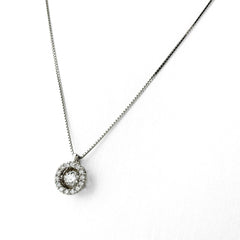 ダイヤモンド デザインネックレス ネックレス Pt900 Pt850 ダイヤモンド レディース ノンブランドジュエリー 【中古】nbjwl