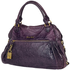 ミュウ ミュウ ロゴ ハンドバッグ レザー レディース ブランドバッグ・小物 【中古】brbag