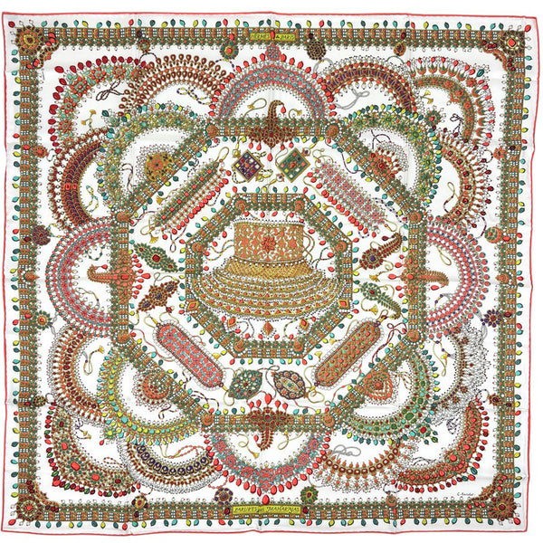 エルメス カレ90 PARURES DES MAHARAJAS スカーフ シルク レディース