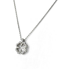 ヴァンドーム青山 クローバーモチーフ ネックレス ネックレス Pt950 Pt850 ダイヤモンド レディース ブランドジュエリー 【中古】brjwl