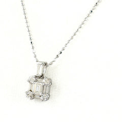メレダイヤ デザインネックレス ネックレス K18 WG ダイヤモンド レディース ノンブランドジュエリー 【中古】nbjwl