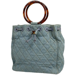 シャネル ココマーク プラハンドル ハンドバッグ デニム レディース ブランドバッグ・小物 【中古】brbag