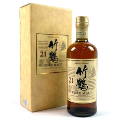 ニッカ 竹鶴 21年 ピュアモルト 700ml 国産ウイスキー 酒 【古酒】liqbb【東京都内限定お届け】