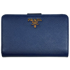 プラダ ロゴ 二つ折り 財布 サフィアーノレザー レディース ブランドバッグ・小物 【中古】brbag