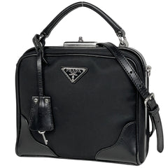 プラダ ロゴプレート ハンドバッグ ナイロン レディース ブランドバッグ・小物 【中古】brbag
