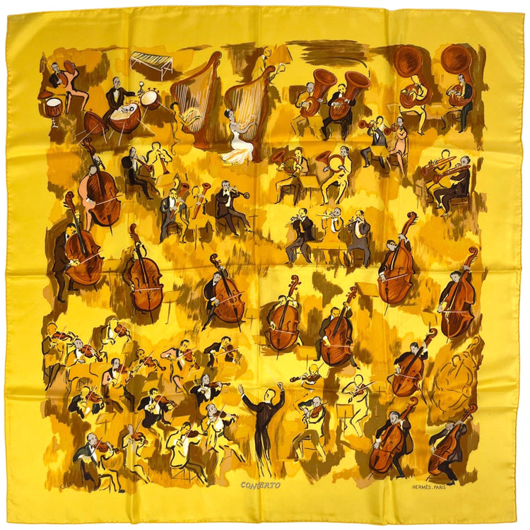 エルメス カレ90 CONCERTO スカーフ シルク レディース ブランドバッグ・小物 【中古】brbag