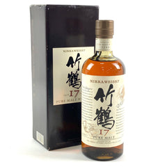 ニッカ 竹鶴 17年 ピュアモルト 旧ボトル 700ml 国産ウイスキー 酒 【古酒】liqbb【東京都内限定お届け】