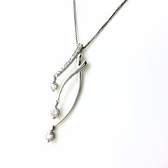 メレダイヤ ネックレス K18 WG ダイヤモンド レディース ノンブランドジュエリー 【中古】nbjwl