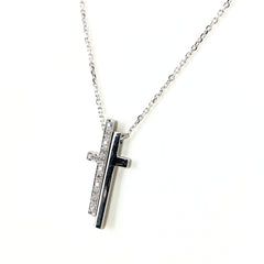 グッチ ダイヤ セパレートクロスネックレス ネックレス 750 ダイヤモンド レディース ブランドジュエリー 【中古】brjwl