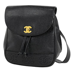 シャネル トリプルココマーク リュックサック キャビアスキン レディース ブランドバッグ・小物 【中古】brbag