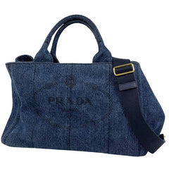 プラダ カナパ トート ハンドバッグ デニム レディース ブランドバッグ・小物 【中古】brbag