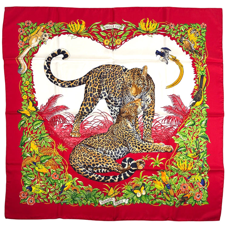 エルメス カレ90 JUNGLE LOVE スカーフ シルク レディース ブランドバッグ・小物 【中古】brbag