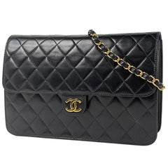 シャネル マトラッセ シングルフラップ チェーン ショルダーバッグ レザー レディース ブランドバッグ・小物 【中古】brbag