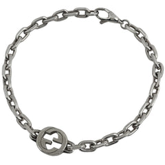 グッチ インターロッキングG ブレスレット シルバー925 レディース ブランドアクセサリー 【中古】bracc