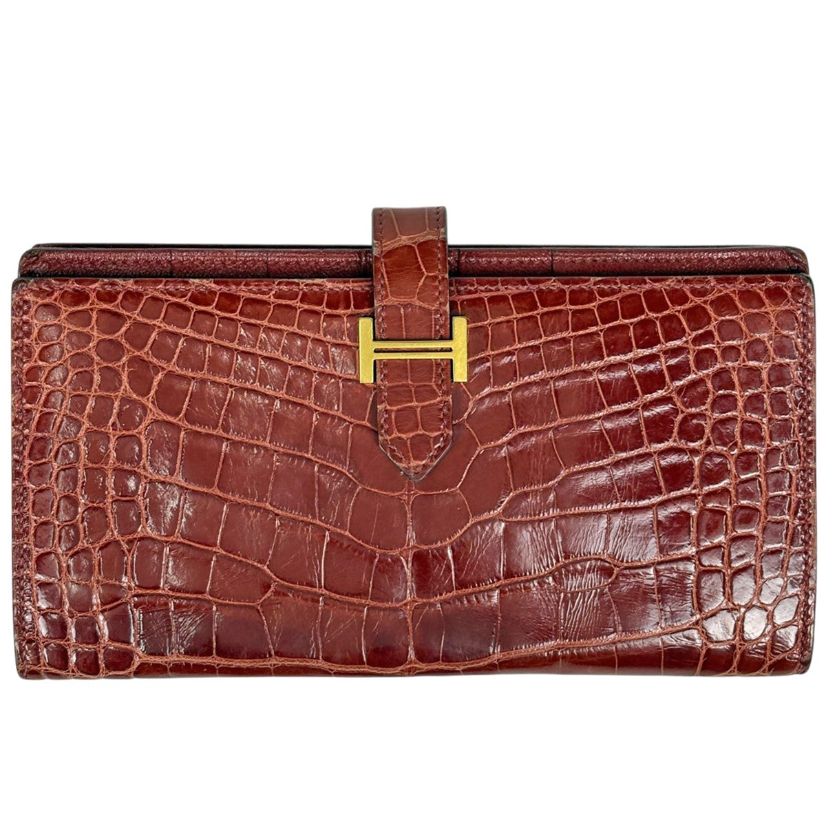 Hermès　エルメス　ベアン　スフレ　アリゲーター　ベアンスフレ　長財布　財布 エルメス ベアン スフレ 長財布 アリゲーター □Q レディース ブランド