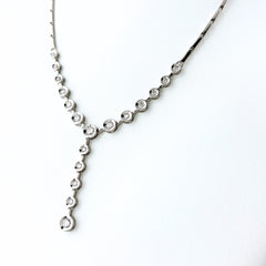メレダイヤ ネックレス K18 WG ダイヤモンド レディース ノンブランドジュエリー 【中古】nbjwl