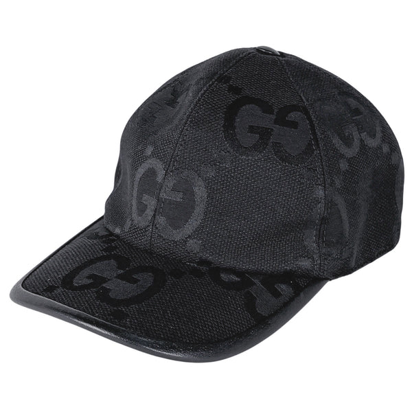 グッチ ジャンボGG ベースボールキャップ 帽子 コットン レザー