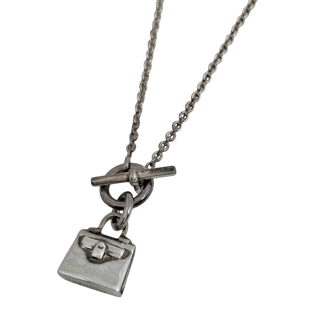 美品HERMES アミュレット ケリー ネックレス シルバー925 エルメス アミュレット ケリー ネックレス シルバー925 レディース