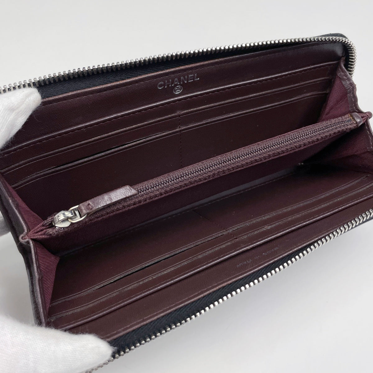 シャネル ココマーク L字ファスナー 長財布 レザー レディース