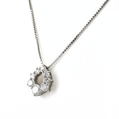メレダイヤ デザインネックレス ネックレス Pt900 Pt850 ダイヤモンド レディース ノンブランドジュエリー 【中古】nbjwl