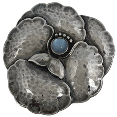 ジョージジェンセン フラワーモチーフ ブローチ シルバー925 レディース ブランドアクセサリー 【中古】bracc