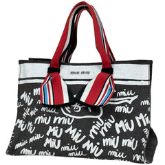 ミュウ ミュウ ロゴ トートバッグ デニム レディース ブランドバッグ・小物 【中古】brbag