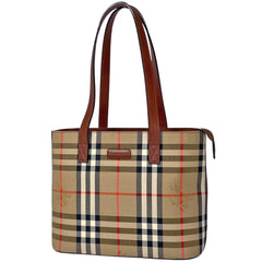 バーバリー チェック柄 トートバッグ キャンバス レディース ブランドバッグ・小物 【中古】brbag