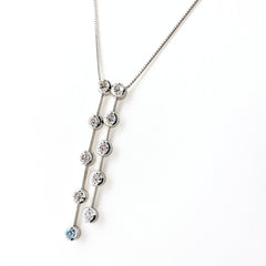ダイヤモンド デザインネックレス ネックレス K18 WG ダイヤモンド レディース ノンブランドジュエリー 【中古】nbjwl