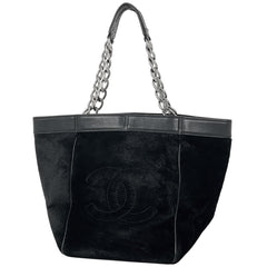 シャネル ココマーク チェーン トートバッグ ハラコ レディース ブランドバッグ・小物 【中古】brbag
