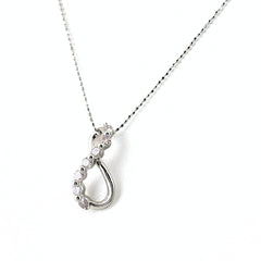 メレダイヤ ネックレス K18 WG ダイヤモンド レディース ノンブランドジュエリー 【中古】nbjwl