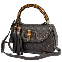 グッチ グッチシマ バンブー ハンドバッグ シマレザー 224964 レディース ブランドバッグ・小物 【中古】brbag