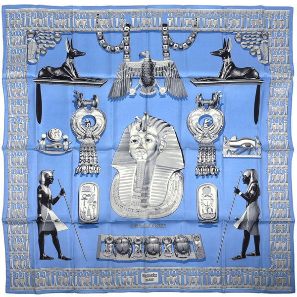 エルメス スカーフ カレ 90 TUTANKHAMUN ツタンカーメン 箱付き エルメス カレ90 TUTANKHAMUN スカーフ シルク レディース ブランド
