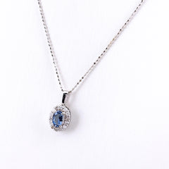 アクアマリン デザインネックレス ネックレス K18 WG アクアマリン ノンブランドジュエリー 【中古】nbjwl