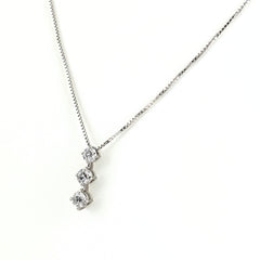 メレダイヤ ネックレス Pt900 Pt850 ダイヤモンド レディース ノンブランドジュエリー 【中古】nbjwl