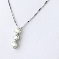メレダイヤ デザインネックレス ネックレス K14 WG ダイヤモンド レディース ノンブランドジュエリー 【中古】nbjwl